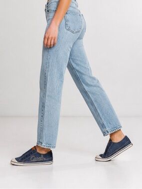 Coach Keeley Blue Denim Slip-On Sneakers Size 9B